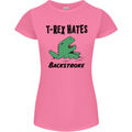 T-Rex Hates Backstroke Funny Swimming Swim Womens Petite Cut T-Shirt Azalea
