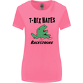 T-Rex Hates Backstroke Funny Swimming Swim Womens Wider Cut T-Shirt Azalea