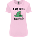 T-Rex Hates Backstroke Funny Swimming Swim Womens Wider Cut T-Shirt Light Pink