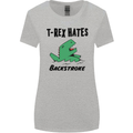 T-Rex Hates Backstroke Funny Swimming Swim Womens Wider Cut T-Shirt Sports Grey
