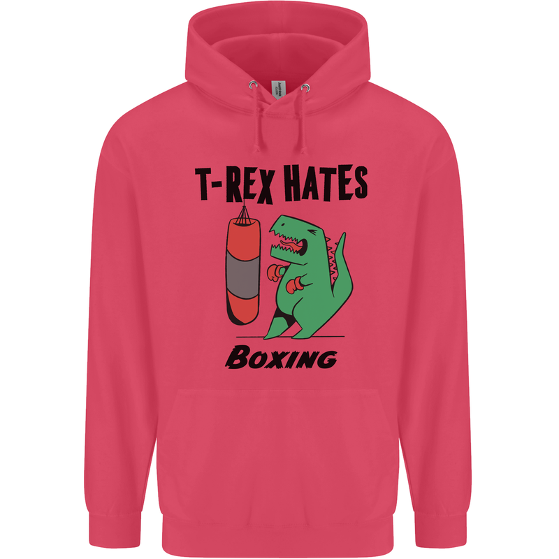 T-Rex Hates Boxing Funny Boxer MMA Sport Childrens Kids Hoodie Heliconia