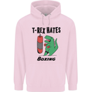 T-Rex Hates Boxing Funny Boxer MMA Sport Childrens Kids Hoodie Light Pink