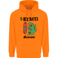 T-Rex Hates Boxing Funny Boxer MMA Sport Childrens Kids Hoodie Orange