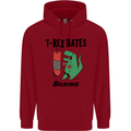 T-Rex Hates Boxing Funny Boxer MMA Sport Childrens Kids Hoodie Red