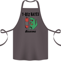 T-Rex Hates Boxing Funny Boxer MMA Sport Cotton Apron 100% Organic Dark Grey
