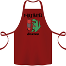 T-Rex Hates Boxing Funny Boxer MMA Sport Cotton Apron 100% Organic Maroon