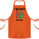 T-Rex Hates Boxing Funny Boxer MMA Sport Cotton Apron 100% Organic Orange