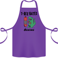 T-Rex Hates Boxing Funny Boxer MMA Sport Cotton Apron 100% Organic Purple