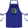 T-Rex Hates Boxing Funny Boxer MMA Sport Cotton Apron 100% Organic Royal Blue