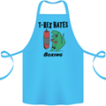 T-Rex Hates Boxing Funny Boxer MMA Sport Cotton Apron 100% Organic Turquoise