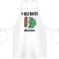 T-Rex Hates Boxing Funny Boxer MMA Sport Cotton Apron 100% Organic White