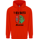 T-Rex Hates Boxing Funny Boxer MMA Sport Mens 80% Cotton Hoodie Bright Red