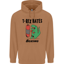 T-Rex Hates Boxing Funny Boxer MMA Sport Mens 80% Cotton Hoodie Caramel Latte