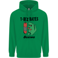 T-Rex Hates Boxing Funny Boxer MMA Sport Mens 80% Cotton Hoodie Irish Green