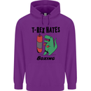 T-Rex Hates Boxing Funny Boxer MMA Sport Mens 80% Cotton Hoodie Purple