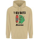 T-Rex Hates Boxing Funny Boxer MMA Sport Mens 80% Cotton Hoodie Sand