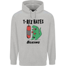 T-Rex Hates Boxing Funny Boxer MMA Sport Mens 80% Cotton Hoodie Sports Grey