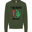 T-Rex Hates Boxing Funny Boxer MMA Sport Mens Sweatshirt Jumper Forest Green