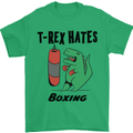 T-Rex Hates Boxing Funny Boxer MMA Sport Mens T-Shirt Cotton Gildan Irish Green
