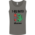 T-Rex Hates Boxing Funny Boxer MMA Sport Mens Vest Tank Top Charcoal