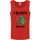 T-Rex Hates Boxing Funny Boxer MMA Sport Mens Vest Tank Top Red