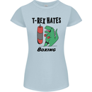 T-Rex Hates Boxing Funny Boxer MMA Sport Womens Petite Cut T-Shirt Light Blue