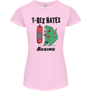 T-Rex Hates Boxing Funny Boxer MMA Sport Womens Petite Cut T-Shirt Light Pink
