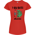 T-Rex Hates Boxing Funny Boxer MMA Sport Womens Petite Cut T-Shirt Red