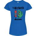 T-Rex Hates Boxing Funny Boxer MMA Sport Womens Petite Cut T-Shirt Royal Blue