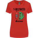 T-Rex Hates Boxing Funny Boxer MMA Sport Womens Wider Cut T-Shirt Red
