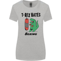 T-Rex Hates Boxing Funny Boxer MMA Sport Womens Wider Cut T-Shirt Sports Grey