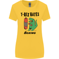 T-Rex Hates Boxing Funny Boxer MMA Sport Womens Wider Cut T-Shirt Yellow
