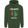 T-Rex Hates Boxing Funny Boxer Sport MMA Childrens Kids Hoodie Forest Green