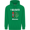 T-Rex Hates Boxing Funny Boxer Sport MMA Childrens Kids Hoodie Irish Green