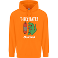 T-Rex Hates Boxing Funny Boxer Sport MMA Childrens Kids Hoodie Orange