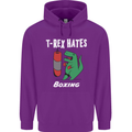 T-Rex Hates Boxing Funny Boxer Sport MMA Childrens Kids Hoodie Purple