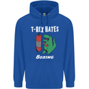 T-Rex Hates Boxing Funny Boxer Sport MMA Childrens Kids Hoodie Royal Blue