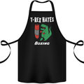 T-Rex Hates Boxing Funny Boxer Sport MMA Cotton Apron 100% Organic Black