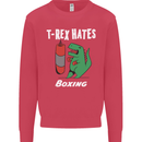 T-Rex Hates Boxing Funny Boxer Sport MMA Kids Sweatshirt Jumper Heliconia