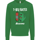 T-Rex Hates Boxing Funny Boxer Sport MMA Kids Sweatshirt Jumper Irish Green