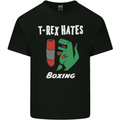 T-Rex Hates Boxing Funny Boxer Sport MMA Kids T-Shirt Childrens Black