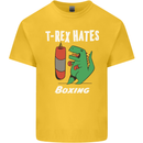 T-Rex Hates Boxing Funny Boxer Sport MMA Kids T-Shirt Childrens Yellow