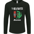 T-Rex Hates Boxing Funny Boxer Sport MMA Mens Long Sleeve T-Shirt Black