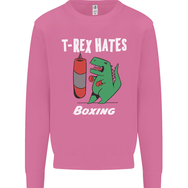 T-Rex Hates Boxing Funny Boxer Sport MMA Mens Sweatshirt Jumper Azalea