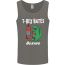 T-Rex Hates Boxing Funny Boxer Sport MMA Mens Vest Tank Top Charcoal