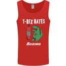 T-Rex Hates Boxing Funny Boxer Sport MMA Mens Vest Tank Top Red