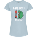 T-Rex Hates Boxing Funny Boxer Sport MMA Womens Petite Cut T-Shirt Light Blue