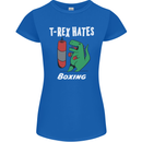T-Rex Hates Boxing Funny Boxer Sport MMA Womens Petite Cut T-Shirt Royal Blue