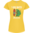 T-Rex Hates Boxing Funny Boxer Sport MMA Womens Petite Cut T-Shirt Yellow