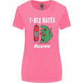 T-Rex Hates Boxing Funny Boxer Sport MMA Womens Wider Cut T-Shirt Azalea